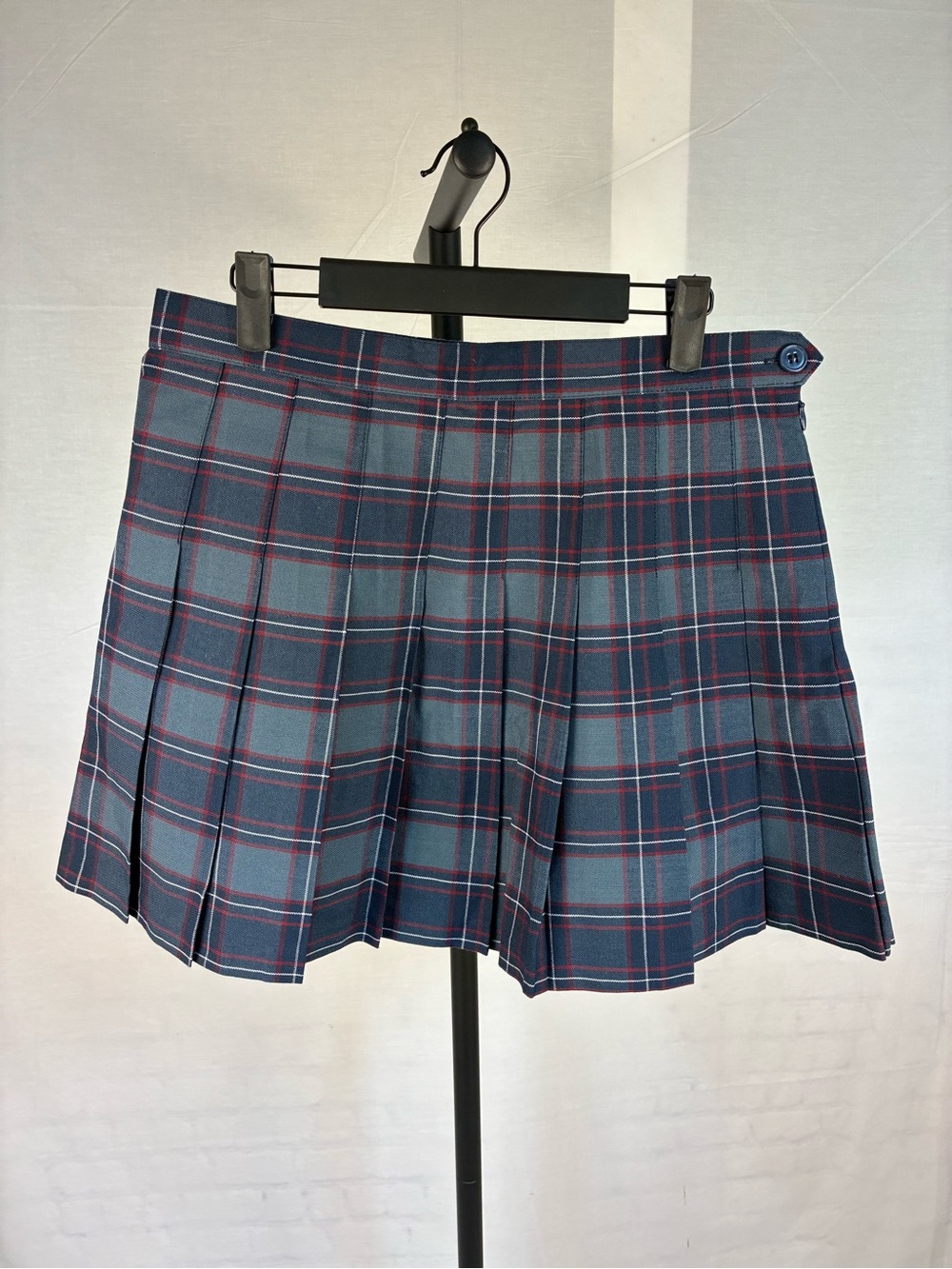 American Apparel Pleated Plaid School Skirt L